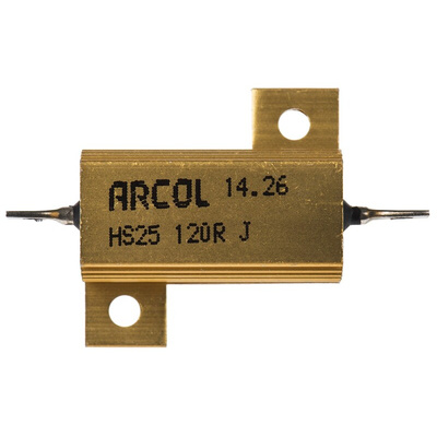 Arcol, 120Ω 25W Wire Wound Chassis Mount Resistor HS25 120R J ±5%