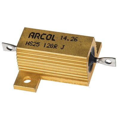 Arcol, 120Ω 25W Wire Wound Chassis Mount Resistor HS25 120R J ±5%