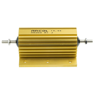 Arcol, 100mΩ 200W Wire Wound Chassis Mount Resistor HS200 R1 J ±5%