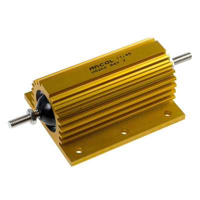 Arcol, 470mΩ 200W Wire Wound Chassis Mount Resistor HS200 R47 J ±5%