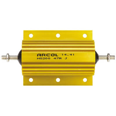 Arcol, 47Ω 200W Wire Wound Chassis Mount Resistor HS200 47R J ±5%