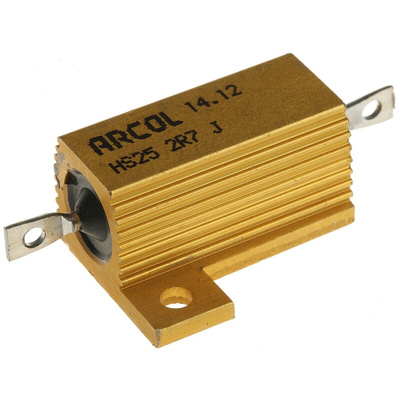 Arcol, 2.7Ω 25W Wire Wound Chassis Mount Resistor HS25 2R7 J ±5%