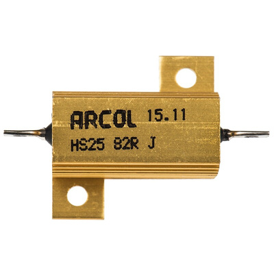 Arcol, 82Ω 25W Wire Wound Chassis Mount Resistor HS25 82R J ±5%