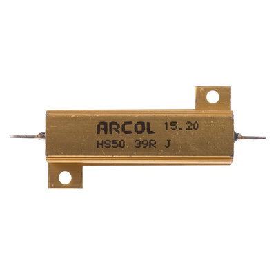 Arcol, 39Ω 50W Wire Wound Chassis Mount Resistor HS50 39R J ±5%