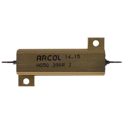 Arcol, 390Ω 50W Wire Wound Chassis Mount Resistor HS50 390R J ±5%