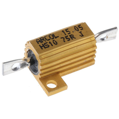 Arcol, 75Ω 10W Wire Wound Chassis Mount Resistor HS10 75R J ±5%