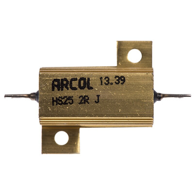 Arcol, 2Ω 25W Wire Wound Chassis Mount Resistor HS25 2R J ±5%