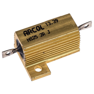 Arcol, 2Ω 25W Wire Wound Chassis Mount Resistor HS25 2R J ±5%
