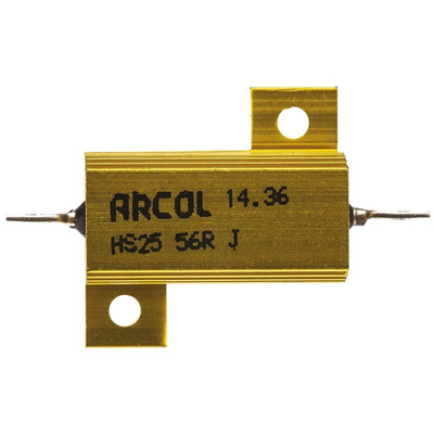 Arcol, 56Ω 25W Wire Wound Chassis Mount Resistor HS25 56R J ±5%