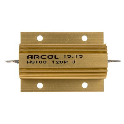 Arcol, 120Ω 100W Wire Wound Chassis Mount Resistor HS100 120R J ±5%