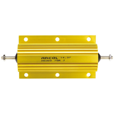 Arcol, 75Ω 300W Wire Wound Chassis Mount Resistor HS300 75R J ±5%