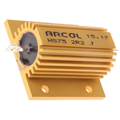 Arcol, 2.2Ω 75W Wire Wound Chassis Mount Resistor HS75 2R2 J ±5%