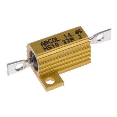 Arcol, 33Ω 10W Wire Wound Chassis Mount Resistor HS10 33R J ±5%