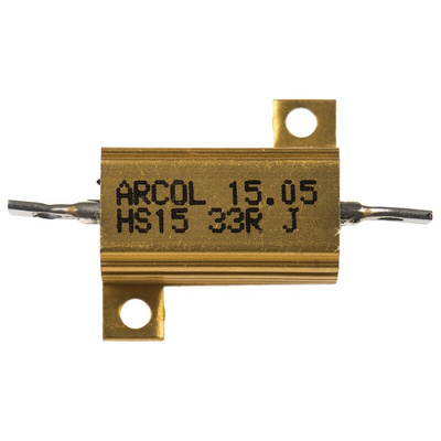 Arcol, 33Ω 15W Wire Wound Chassis Mount Resistor HS15 33R J ±5%