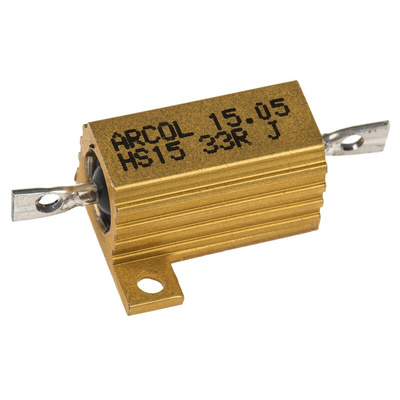 Arcol, 33Ω 15W Wire Wound Chassis Mount Resistor HS15 33R J ±5%