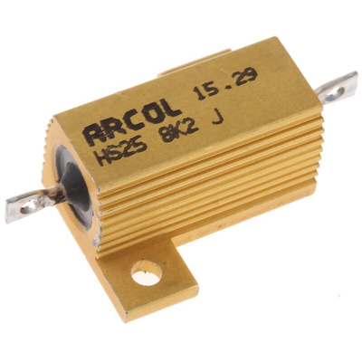 Arcol, 8.2kΩ 25W Wire Wound Chassis Mount Resistor HS25 8K2 J ±5%