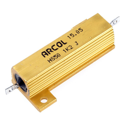 Arcol, 1.2kΩ 50W Wire Wound Chassis Mount Resistor HS50 1K2 J ±5%