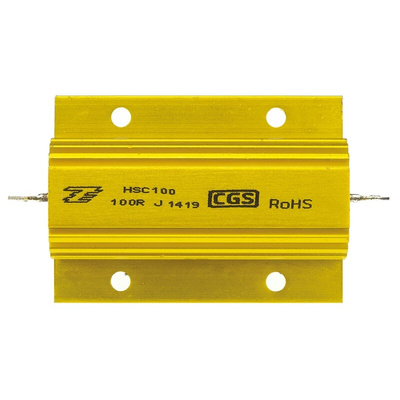 TE Connectivity, 100Ω 100W Wire Wound Chassis Mount Resistor HSC100100RJ ±5%