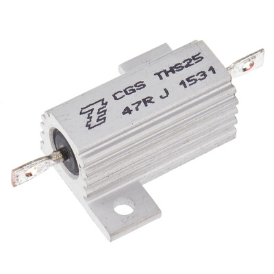 TE Connectivity, 47Ω 25W Wire Wound Chassis Mount Resistor THS2547RJ ±5%