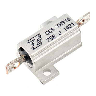 TE Connectivity, 75Ω 10W Wire Wound Chassis Mount Resistor THS1075RJ ±5%