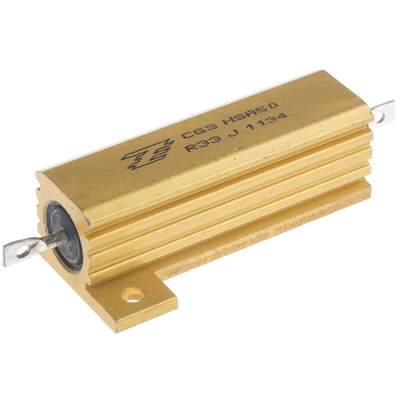 TE Connectivity, 330mΩ 50W Wire Wound Chassis Mount Resistor HSA50R33J ±5%