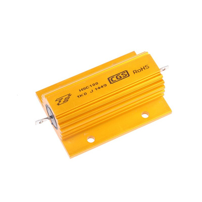 TE Connectivity, 1kΩ 100W Wire Wound Chassis Mount Resistor HSC1001K0J ±5%