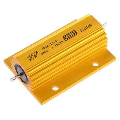 TE Connectivity, 2.2kΩ 100W Wire Wound Chassis Mount Resistor HSC1002K2J ±5%