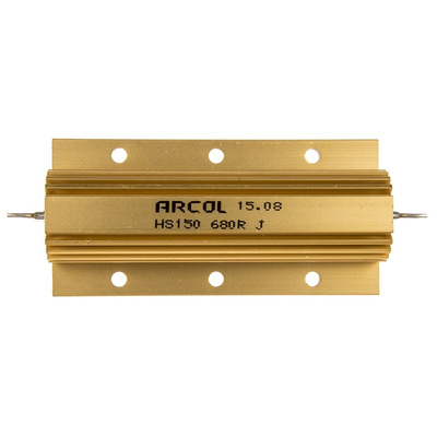Arcol, 680Ω 150W Wire Wound Chassis Mount Resistor HS150 680R J ±5%