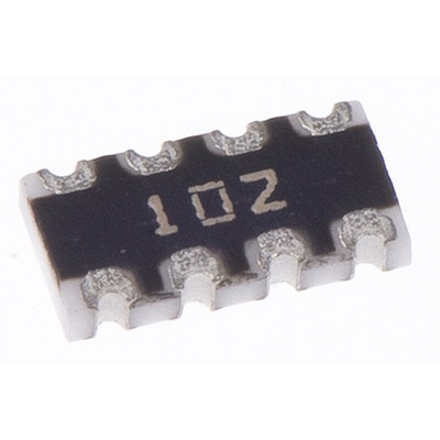 Bourns, CAT16 1kΩ ±5% Isolated Resistor Array, 4 Resistors, 0.25W total, 1206 (3216M), Concave