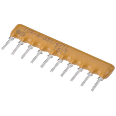 Bourns, 4600X 330Ω ±2% Dual Terminator Resistor Array, 16 Resistors, 1.25W total, SIP, Pin