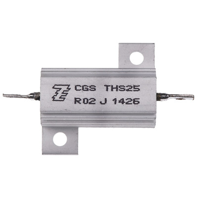 TE Connectivity, 20mΩ 25W Wire Wound Chassis Mount Resistor THS25R02J ±5%