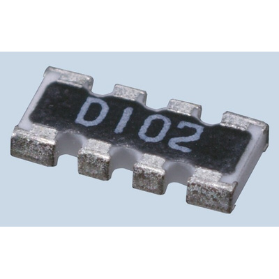 Kamaya, RAC 0Ω ±5% Isolated Resistor Array, 4 Resistors, 0.25W total, 1206 (3216M), Convex