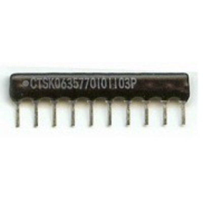 CTS, 770 10kΩ ±2% Isolated Resistor Array, 4 Resistors, 150mW total, SIP, Pin
