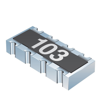 Bourns, CATCAY 16 0.01 Isolated Array Resistor, 4 Resistors, 62.5mW total, 1206 (3216M)