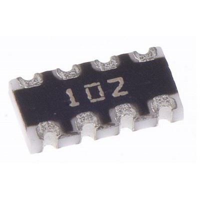 Bourns 1kΩ Resistor Array, 4 Resistors, 0.25W total, 1206 (3216M), Concave