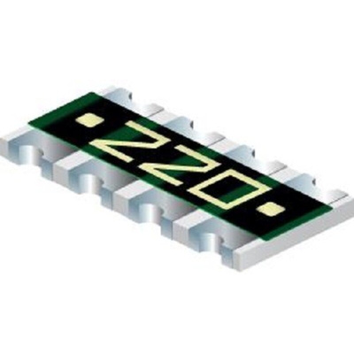 Bourns 10Ω Resistor Array, 4 Resistors, 0.25W total, 1206 (3216M), Convex