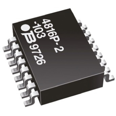 Bourns, 4800P 1kΩ ±2% Isolated Resistor Array, 8 Resistors, 1.28W total, SOM, Standard SMT