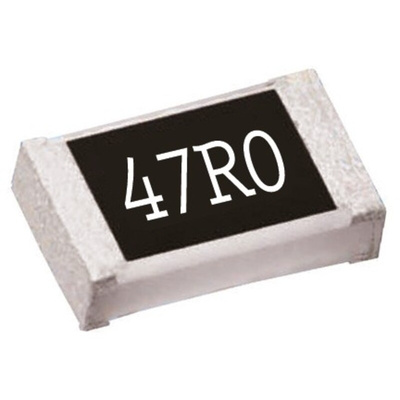 TE Connectivity CRG Series Thick Film Surface Mount Fixed Resistor 0805 Case 47Ω ±1% 0.125W ±200ppm/°C