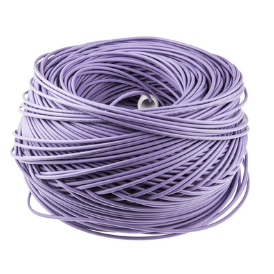 Molex Premise Networks Cat5e Ethernet Cable, U/UTP, Purple LSZH Sheath, 305m