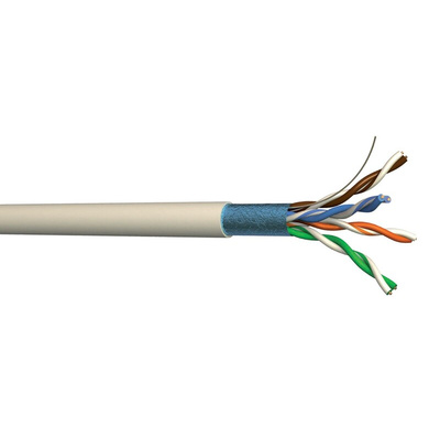 CAE Cat5e Ethernet Cable, F/UTP, Grey PVC Sheath, 305m, IEC 60332-1