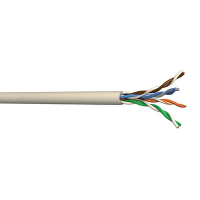 CAE Cat5e Ethernet Cable, U/UTP, Grey LSZH Sheath, 305m, Low Smoke Zero Halogen (LSZH)