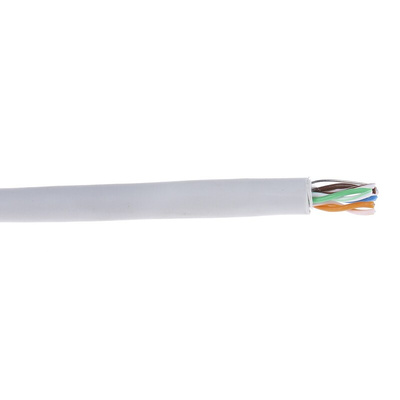 CAE Cat5e Ethernet Cable, F/UTP, Grey PVC Sheath, 100m, IEC 60332-1