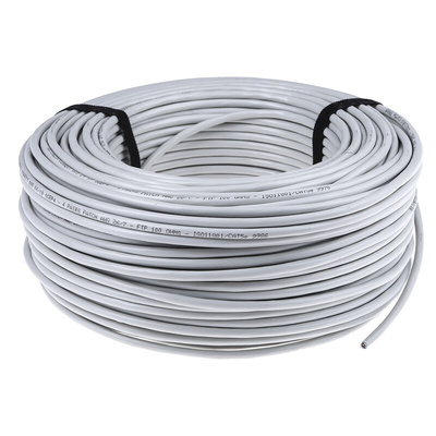 CAE Cat5e Ethernet Cable, F/UTP, Grey PVC Sheath, 100m, IEC 60332-1