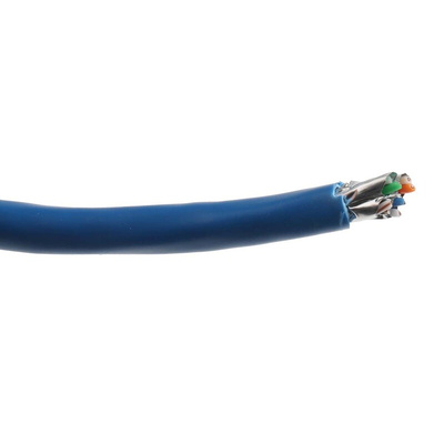 CAE Cat6 Ethernet Cable, U/FTP, Blue PVC Sheath, 100m, IEC 60332-1