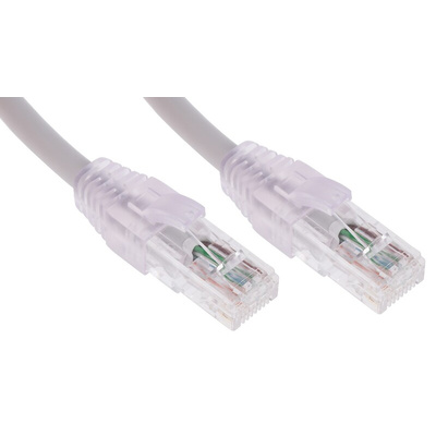 Molex Premise Networks Cat6 Male RJ45 to Male RJ45 Ethernet Cable, U/UTP, Grey PVC Sheath, 2m