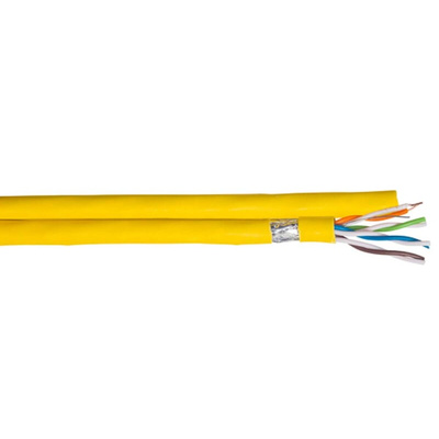 CAE Cat7a Ethernet Cable, S/FTP, Yellow LSZH Sheath, 100m