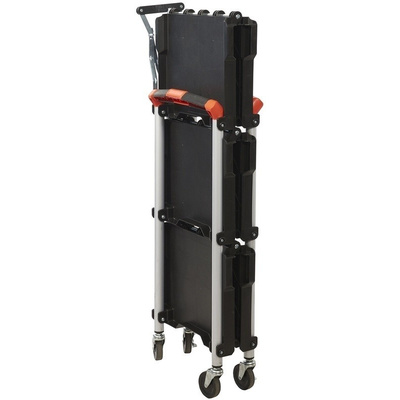 RS PRO 3 Shelf Aluminium Folding Trolley, 670 x 430mm, 8kg Load