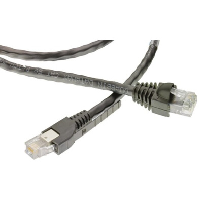 TE Connectivity Cat5e Male RJ.5 to Male RJ.5 Ethernet Cable, F/UTP, Black LSZH Sheath, 10m, Low Smoke Zero Halogen