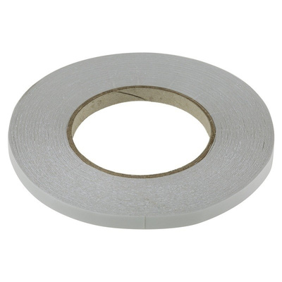 RS PRO White Double Sided Paper Tape, 9mm x 50m