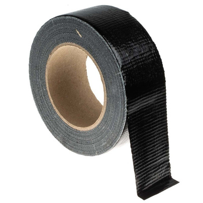 RS PRO Gloss Black Duct Tape, 50mm x 50m, 0.17mm Thick